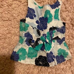 blue floral kids shirt